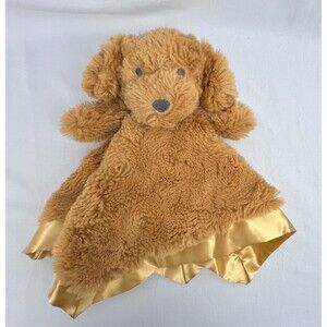 Cloud Island Puppy Dog Lovey Security Blanket Satin Trim Baby Golden Doodle 14"